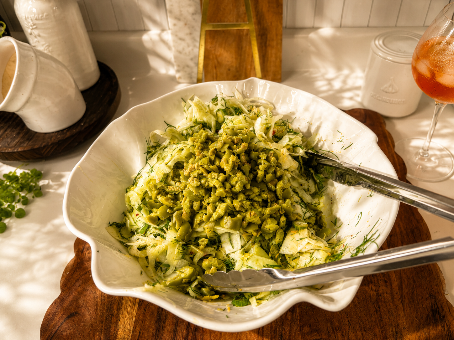 Shaved Fennel and Crushed Olive Salad